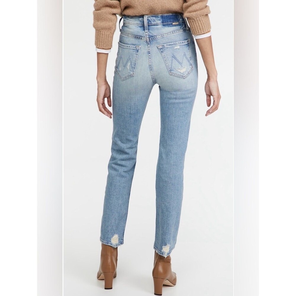 MOTHER Superior High Waisted Rider Skimp Straight Leg Jeans: The Confession - Picture 2 of 15
